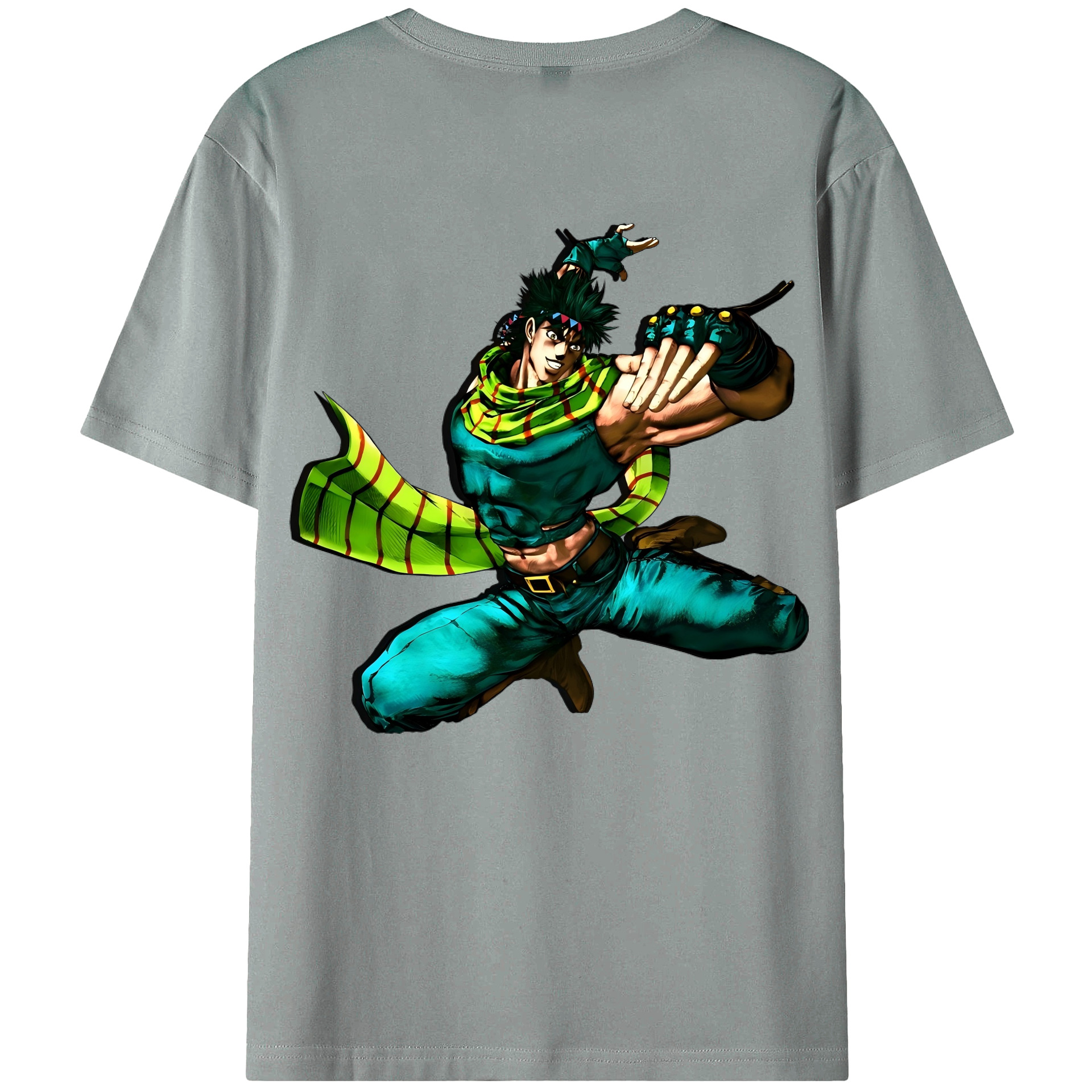 （画像用） ジョジョの奇妙な冒険 ジョセフ?ジョースター JoJo's Bizarre Adventure Joseph Joestar 綿100％ メンズ半袖Tシャツ（バックプリント） 通気性